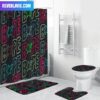 Bape World Gone Mad Signature Tiger Split Shark In Black Background Bathroom Set