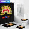 Bape World Gone Mad Signature Tiger In Black Background Bathroom Set