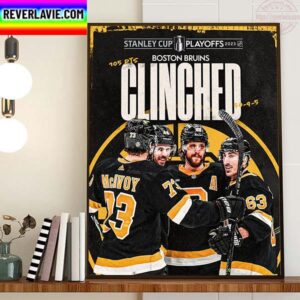 Boston Bruins Clinched 2023 Stanley Cup Playoffs Home Decor Poster Canvas