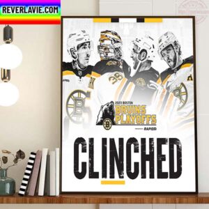 Boston Bruins Clinched Stanley Cup Playoffs 2023 Home Decor Poster Canvas