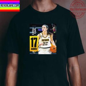 Caitlin Clark 17 Assists In The Big Ten Womens Basketball Tournament Unisex T-Shirt