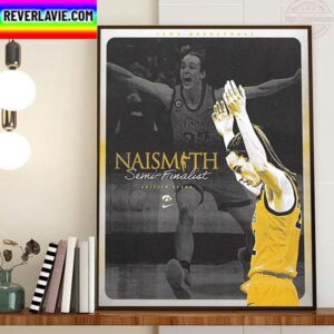 Caitlin Clark Of Iowa Womens Basketball x Naismith Awards Semi Finalist Home Decor Poster Canvas