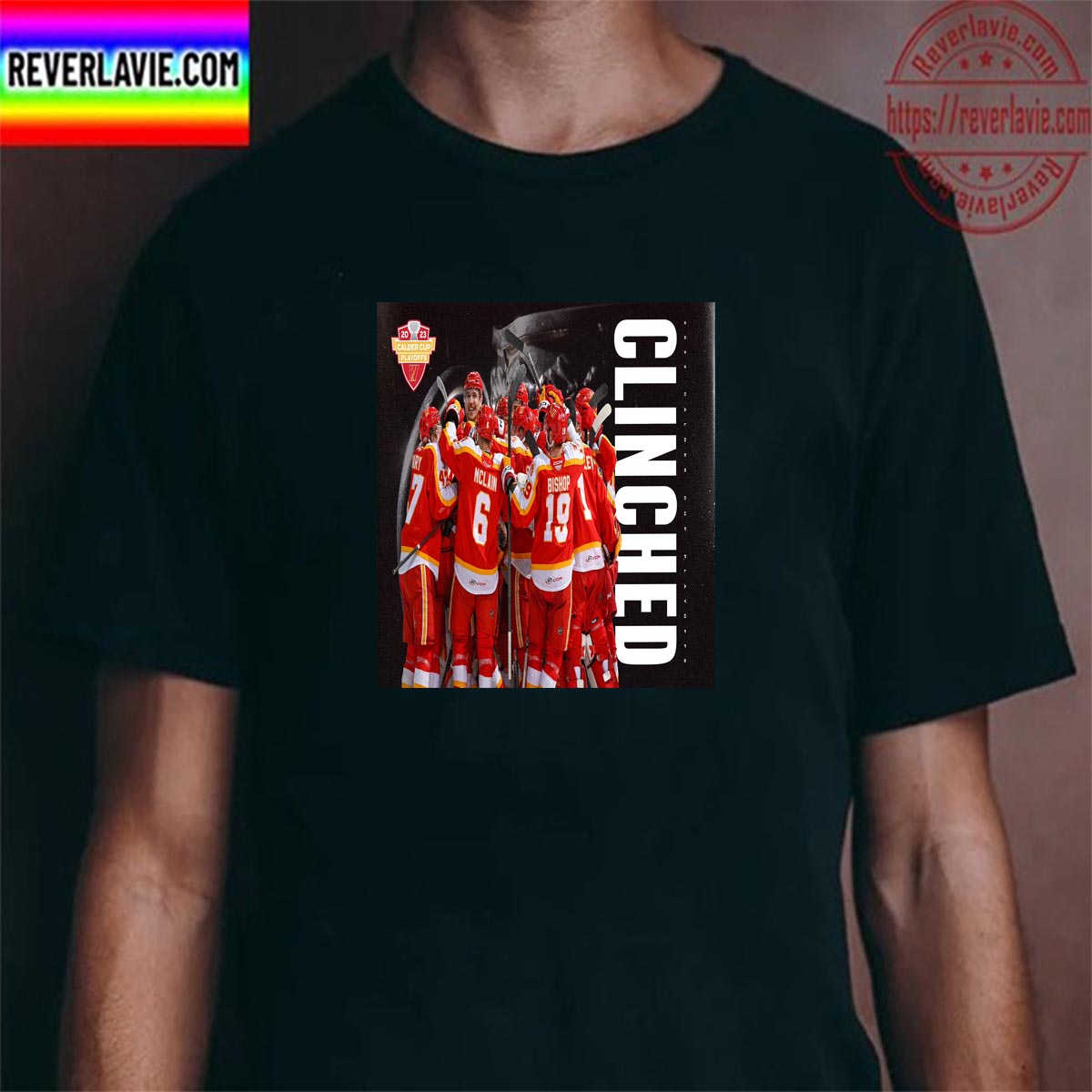Calgary Wranglers Clinched 2023 Calder Cup Playoffs Unisex T-Shirt Calgary Wranglers Clinched 2023 Calder Cup Playoffs Unisex T-Shirt