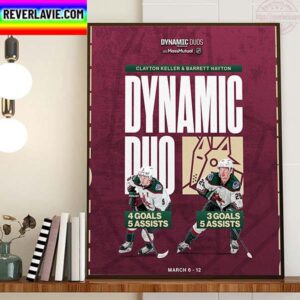 Clayton Keller And Barrett Hayton Make One Fine Dynamic Duo Home Decor Poster Canvas