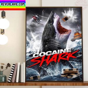 Cocaine Shark Official Poster Movie Home Decor Poster Canvas