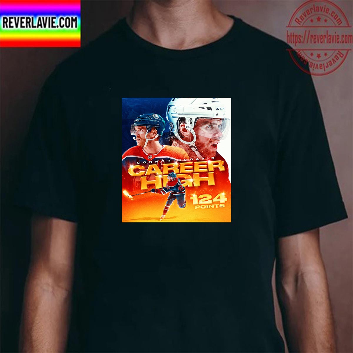 Connor McDavid Career High Point Total 124 Points Unisex T-Shirt Connor McDavid Career High Point Total 124 Points Unisex T-Shirt