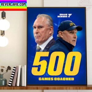 Craig Berube 500 Games Coached In NHL Home Decor Poster Canvas