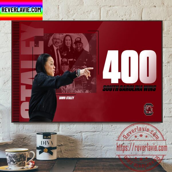 Dawn Staley Head Coach South Carolina Womens Basketball 400 Wins Home Decor Poster Canvas