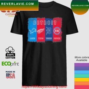 Detroit Lions Winds Tigers and Pistons Four Team Players 2023 T-shirt