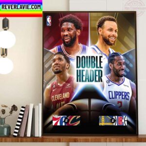 Double Header NBA The Playoff Race Heats Up Home Decor Poster Canvas