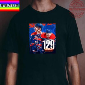 Edmonton Oilers Connor McDavid Most Points In A Season By An Active Player In NHL Classic T-Shirt
