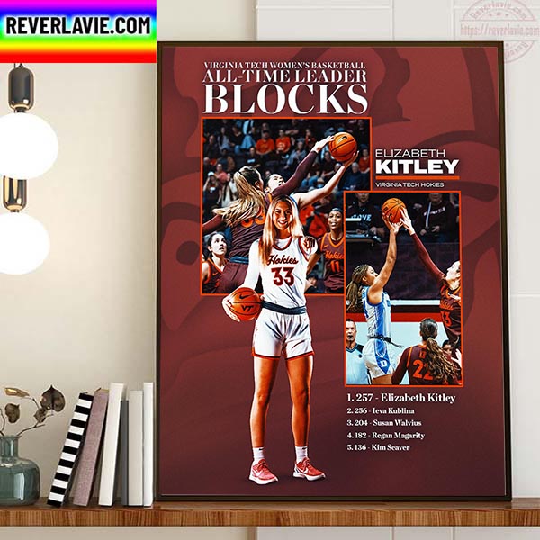 Elizabeth Kitley Virginia Tech Womens Basketball All Time Leader Blocks Home Decor Poster Canvas Elizabeth Kitley Virginia Tech Womens Basketball All Time Leader Blocks Home Decor Poster Canvas