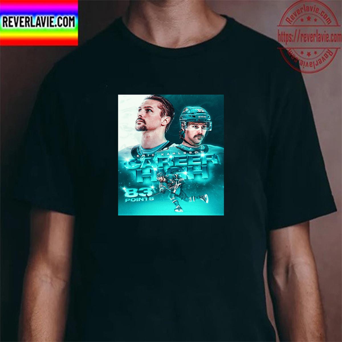 Erik Karlsson Career High With 83 Points NHL Unisex T-Shirt Erik Karlsson Career High With 83 Points NHL Unisex T-Shirt