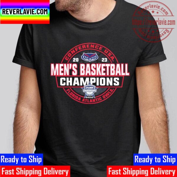 FAU Owls 2023 C-USA Mens Basketball Conference Tournament Champions Unisex T-Shirt