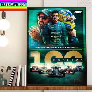 Fernando Alonso 100th Podium Reinstated Home Decor Poster Canvas