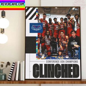 Florida Atlantic Owls Mens Basketball Are 2023 Conference USA Champions Home Decor Poster Canvas