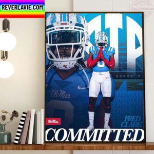 Fred Clark Committed Ole Miss Football Home Decor Poster Canvas