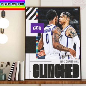 Grand Canyon Antelopes Mens Basketball Are 2023 WAC Champions Home Decor Poster Canvas
