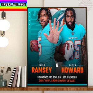 Jalen Ramsey And Xavien Howard Of Miami Dolphins Best DB Duo In The NFL Home Decor Poster Canvas