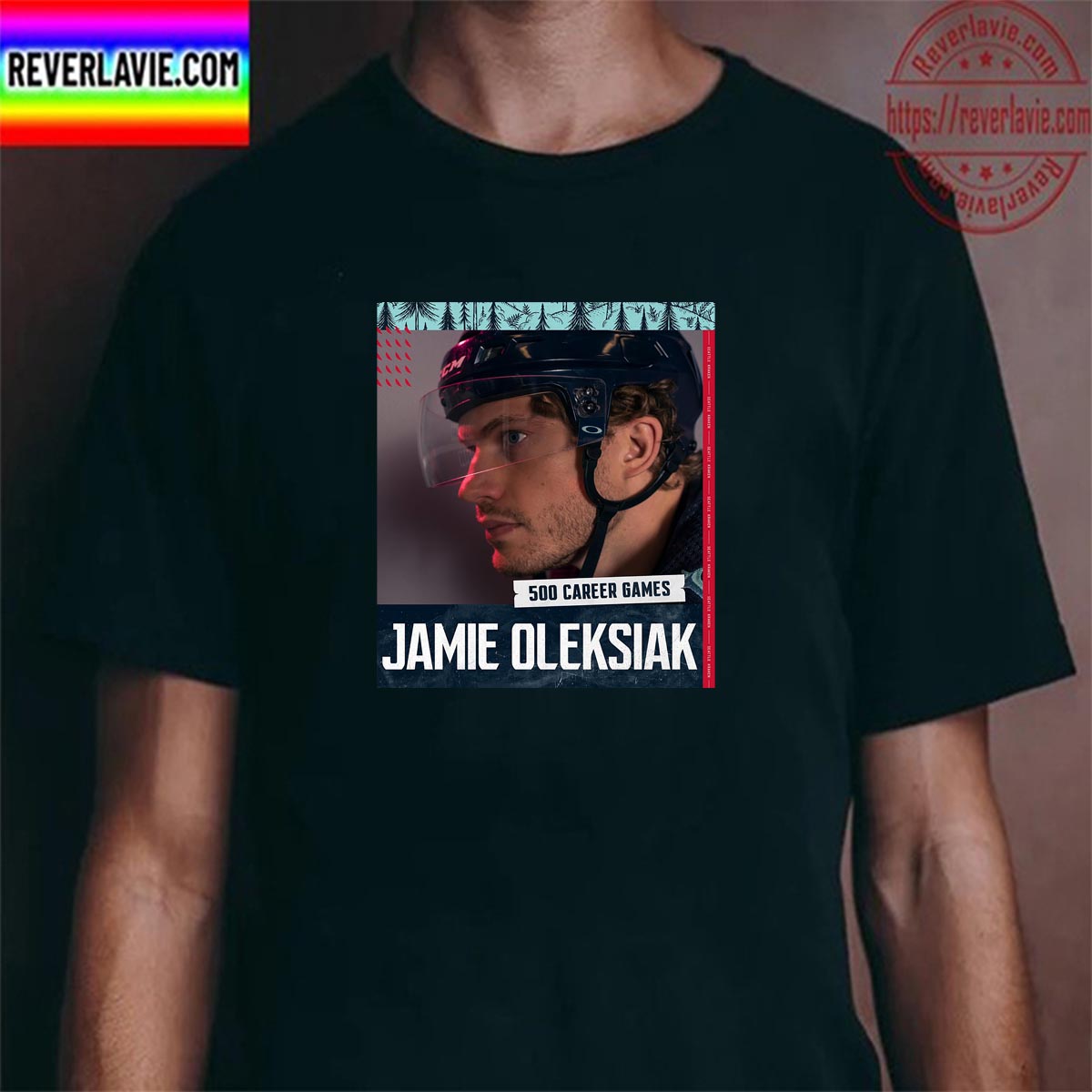 Jamie Oleksiak 500 Career NHL Games With Seattle Kraken Classic T-Shirt Jamie Oleksiak 500 Career NHL Games With Seattle Kraken Classic T-Shirt