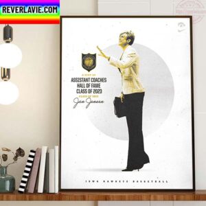 Jan Jensen Is The A Step Up Assistant Coaches Hall Of Fame Class Of 2023 With Iowa Hawkeyes Womens Basketball Home Decor Poster Canvas