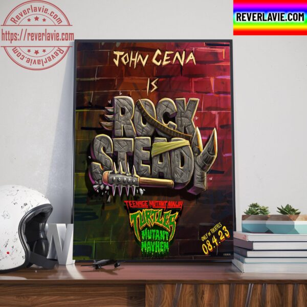 John Cena Is Rocksteady In Teenage Mutant Ninja Turtles Mutant Mayhem Home Decor Poster Canvas