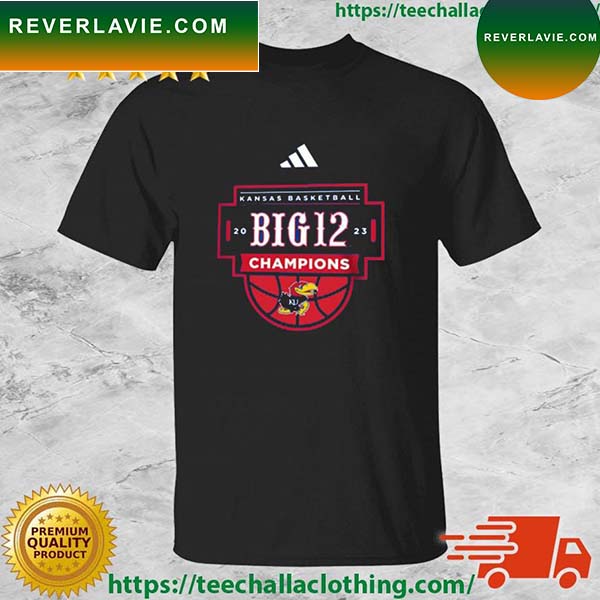 Kansas Jayhawks 2023 Big 12 Champions Locker Room T-shirt Kansas Jayhawks 2023 Big 12 Champions Locker Room T-shirt