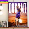 Kevin Durant Debut Phoenix Suns Vs Charlotte Hornets In NBA Home Decor Poster Canvas