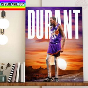 Kevin Durant Debut Phoenix Suns Vs Charlotte Hornets In NBA Home Decor Poster Canvas