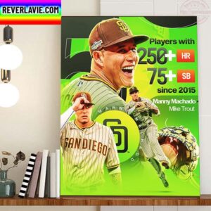 Manny Machado Top 100 Right Now Of San Diego Padres MLB Home Decor Poster Canvas
