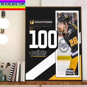 Marcus Pettersson 100 Points With Pittsburgh Penguins NHL Home Decor Poster Canvas