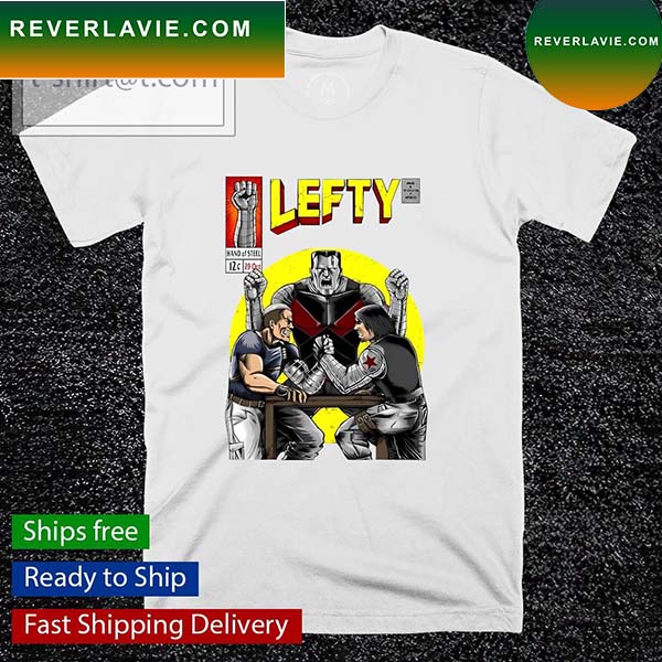Marvel Cable vs Bucky Barnes lefty arm Wrestle T-shirt Marvel Cable vs Bucky Barnes lefty arm Wrestle T-shirt