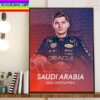 Max Verstappen Is F1 Driver Of The Day In Jeddah Saudi Arabian GP Home Decor Poster Canvas