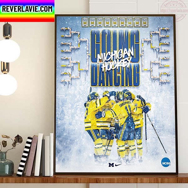 Michigan Hockey Going Dancing NCAA Hockey Home Decor Poster Canvas Michigan Hockey Going Dancing NCAA Hockey Home Decor Poster Canvas