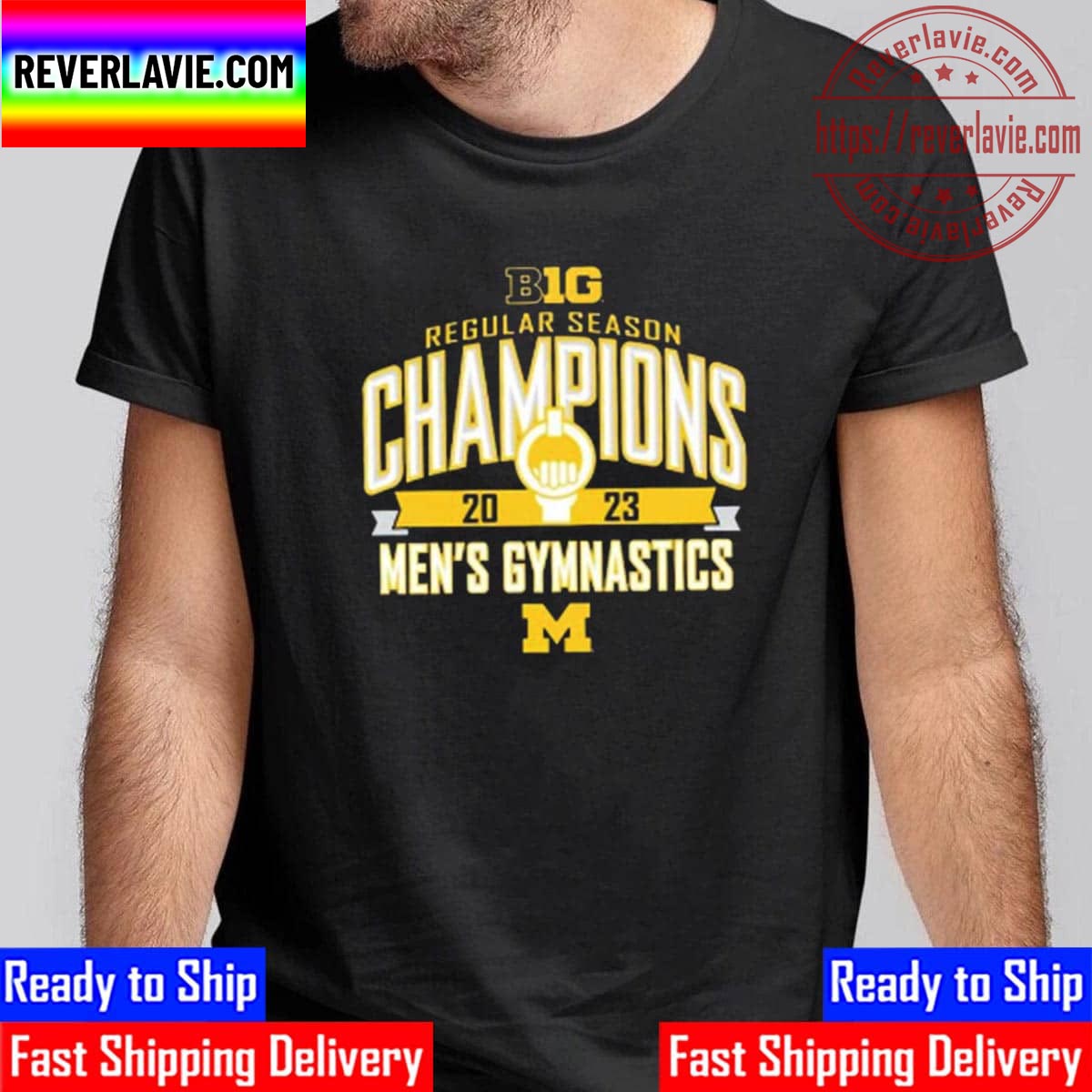 Michigan Wolverines 2023 Big Ten Mens Gymnastics Regular Season Champions Unisex T-Shirt Michigan Wolverines 2023 Big Ten Mens Gymnastics Regular Season Champions Unisex T-Shirt