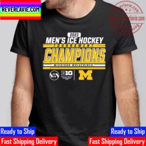 Michigan Wolverines Are Winners 2023 Big Ten Mens Ice Hockey Conference Tournament Champions Unisex T-Shirt