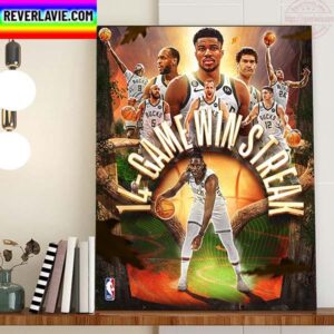 Milwaukee Bucks 14 Game Win Streak In NBA Home Decor Poster Canvas