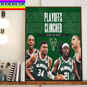 Milwaukee Bucks Playoffs Clinched 2023 NBA Playoffs Home Decor Poster Canvas