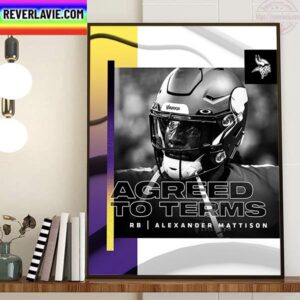 Minnesota Vikings Agreed To Terms With RB Alexander Mattison Home Decor Poster Canvas