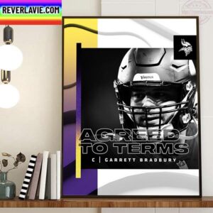 Minnesota Vikings Have Agreed To Terms With C Garrett Bradbury Home Decor Poster Canvas