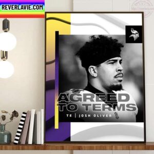 Minnesota Vikings Have Agreed To Terms With Josh Oliver Home Decor Poster Canvas