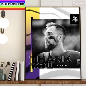 Minnesota Vikings Thank You For Everything Adam Thielen Home Decor Poster Canvas