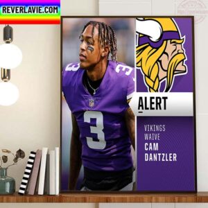 Minnesota Vikings Waive CB Cam Dantzler Home Decor Poster Canvas