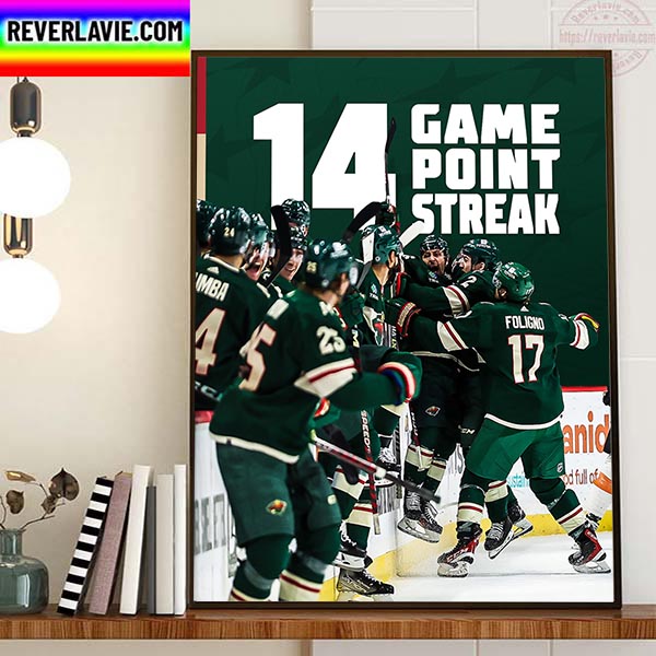 Minnesota Wild 14 Game Point Streak In NHL Home Decor Poster Canvas Minnesota Wild 14 Game Point Streak In NHL Home Decor Poster Canvas