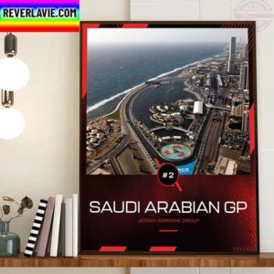 MoneyGram Haas F1 Team In Saudi Arabian GP At Jeddah Corniche Circuit Home Decor Poster Canvas