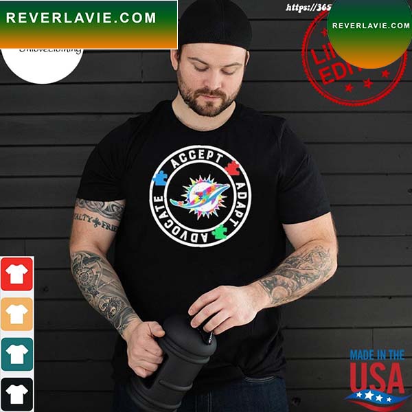 NFL miamI dolphins accept adapt advocate autism T-shirt NFL miamI dolphins accept adapt advocate autism T-shirt