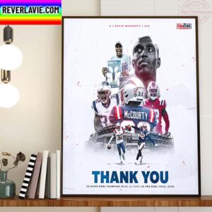 New England Patriots Thank You And Congratulations To Devin McCourty Home Decor Poster Canvas
