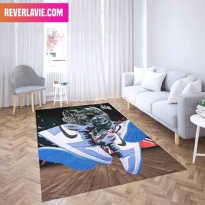 Nike Air Jordan 1 Retro High OG University Blue Sneaker Rug Home Decor