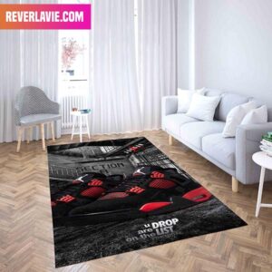 Nike Air Jordan 4 Red Thunder Home Decor Sneaker Rug