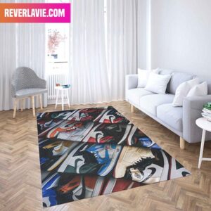 Nike Air Jordan Sneakers 2023 Home Decor Sneaker Rug